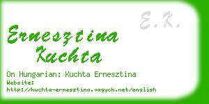 ernesztina kuchta business card